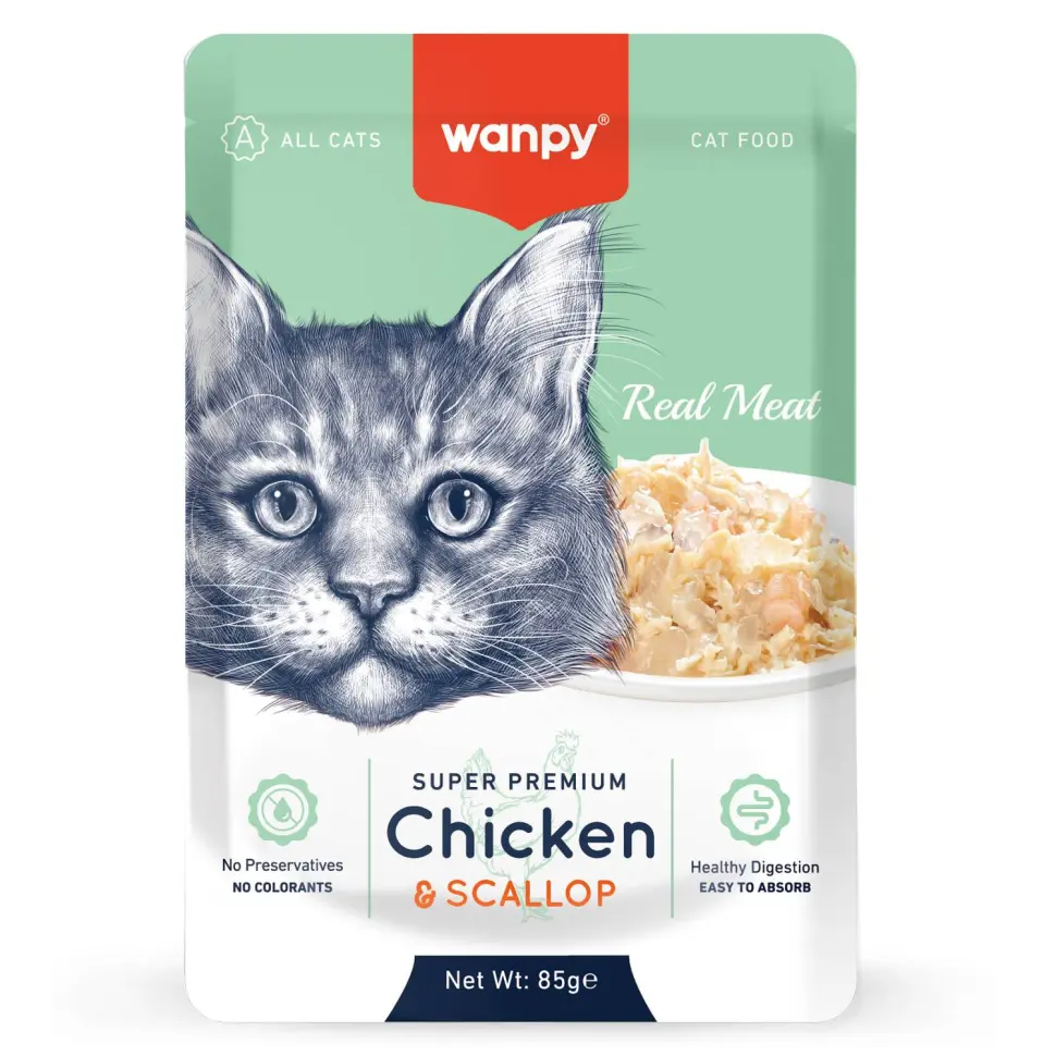 WANPY-REAL-MEAT-CHICKEN-SCALLOP WANPY REAL MEAT CHICKEN SCALLOP 85g - Image 1