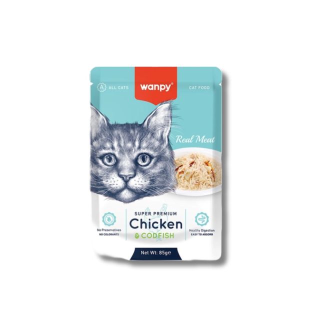 Wanpy-Fillet-in-Jelly-Chicken-and-Cod-Fish-by-Petco-Pakistan-640x640 WANPY REAL MEAT CHICKEN CODFISH 85g - Image 1